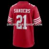 NFL28747aG06-40c5a3 Mens Nike Deion Sanders Scarlet San Francisco 49ers Team Retired Player Game Jersey
