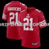 NFL28747aM01-0a881a Mens Nike Deion Sanders Scarlet San Francisco 49ers Team Retired Player Game Jersey