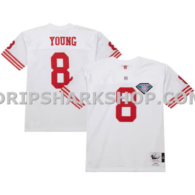 Mens Mitchell And Ness Steve Young White San Francisco 49ers 1994 Authentic Throwback Retired Player Jersey
