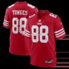 NFL287b48G04-5492dc Mens Nike Jake Tonges Scarlet San Francisco 49ers Team Game Jersey