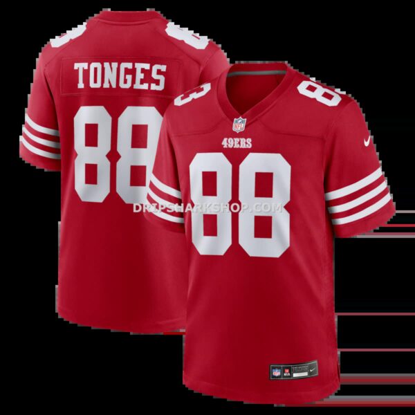 NFL287b48G04-5492dc Mens Nike Jake Tonges Scarlet San Francisco 49ers Team Game Jersey