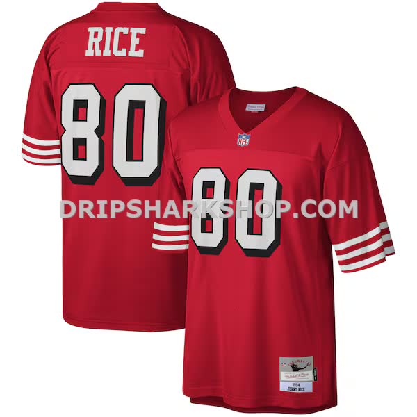 Mens Mitchell And Ness Jerry Rice Scarlet San Francisco 49ers Legacy Replica Jersey Pi4393000