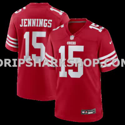 Mens Nike Jauan Jennings Scarlet San Francisco 49ers Game Jersey
