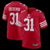 Mens Nike Isaac Guerendo Scarlet San Francisco 49ers Game Jersey