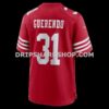 Mens Nike Isaac Guerendo Scarlet San Francisco 49ers Game Jersey