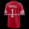 Mens Nike Ricky Pearsall Scarlet San Francisco 49ers Team Game Jersey