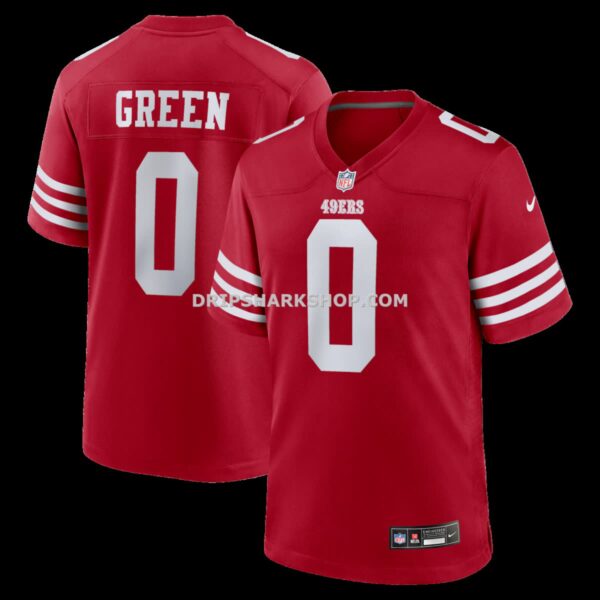 Mens Nike Renardo Green Scarlet San Francisco 49ers Game Jersey