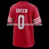 Mens Nike Renardo Green Scarlet San Francisco 49ers Game Jersey