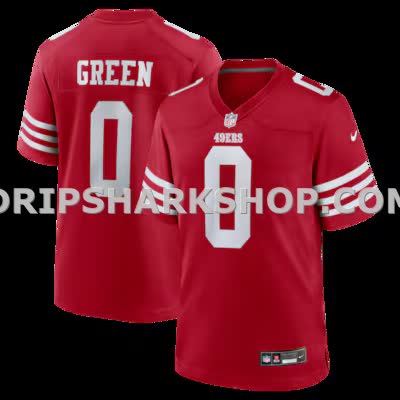 Mens Nike Renardo Green Scarlet San Francisco 49ers Game Jersey