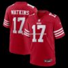 Mens Nike Jordan Watkins Scarlet San Francisco 49ers Team Game Jersey