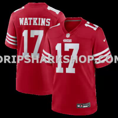 Mens Nike Jordan Watkins Scarlet San Francisco 49ers Team Game Jersey