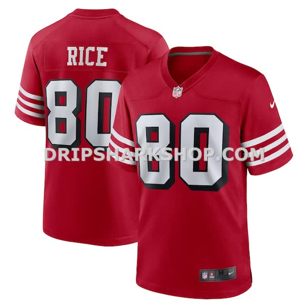 Mens Nike Jerry Rice Scarlet San Francisco 49ers Retired Player Alternate Game Jersey Pi4768000