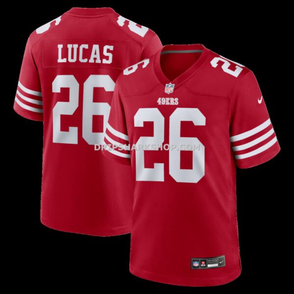 NFL28990bG04-a79ea8 Mens Nike Chase Lucas Scarlet San Francisco 49ers Team Game Jersey