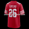 NFL28990bG06-0af950 Mens Nike Chase Lucas Scarlet San Francisco 49ers Team Game Jersey