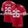 NFL28990bM01-49cebd Mens Nike Chase Lucas Scarlet San Francisco 49ers Team Game Jersey