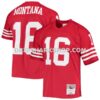 NFL289b40M01-695c64 Mens Mitchell And Ness Joe Montana Scarlet San Francisco 49ers Legacy Replica Jersey Pi3610000