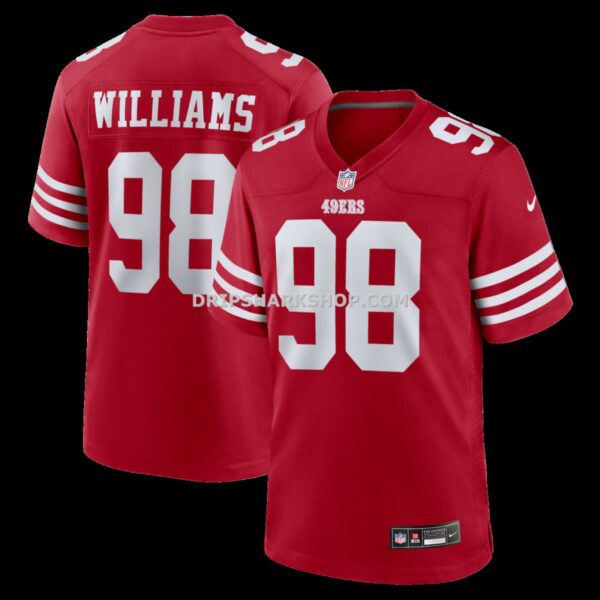 Mens Nike Mykel Williams Scarlet San Francisco 49ers Team Game Jersey