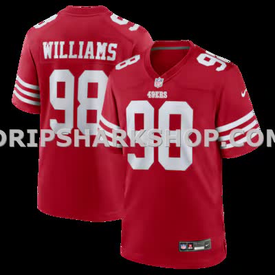 Mens Nike Mykel Williams Scarlet San Francisco 49ers Team Game Jersey