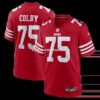 Mens Nike Connor Colby Scarlet San Francisco 49ers Team Game Jersey