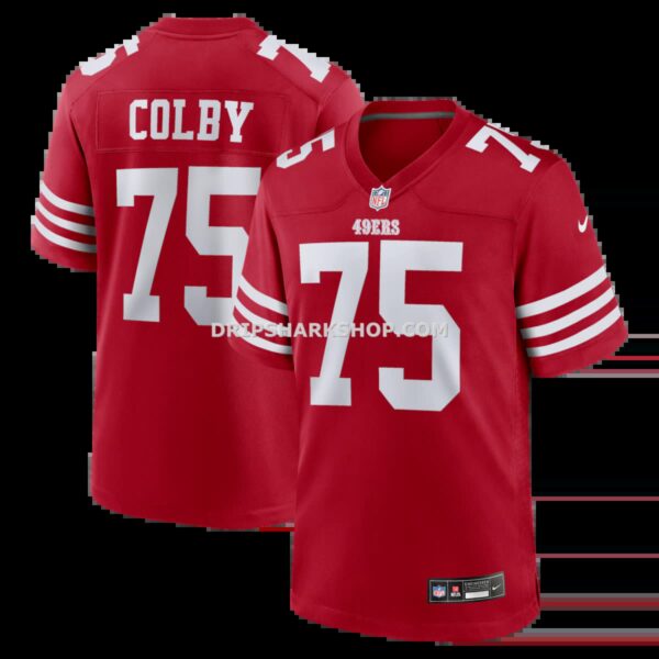 Mens Nike Connor Colby Scarlet San Francisco 49ers Team Game Jersey