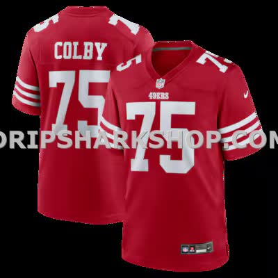 Mens Nike Connor Colby Scarlet San Francisco 49ers Team Game Jersey