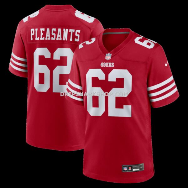 Mens Nike Austen Pleasants Scarlet San Francisco 49ers Team Game Jersey