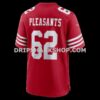 Mens Nike Austen Pleasants Scarlet San Francisco 49ers Team Game Jersey
