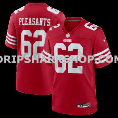Mens Nike Austen Pleasants Scarlet San Francisco 49ers Team Game Jersey
