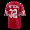 Mens Nike Ricky Watters Scarlet San Francisco 49ers Retired Player Game Jersey