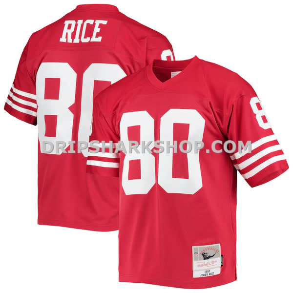 Mens Mitchell And Ness Jerry Rice Scarlet San Francisco 49ers Legacy Replica Jersey Pi3610000