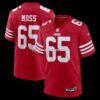 Mens Nike Drew Moss Scarlet San Francisco 49ers Team Game Jersey