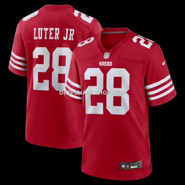 NFL28c0bdG04-6115b8 Mens Nike Darrell Luter Jr Scarlet San Francisco 49ers Game Jersey