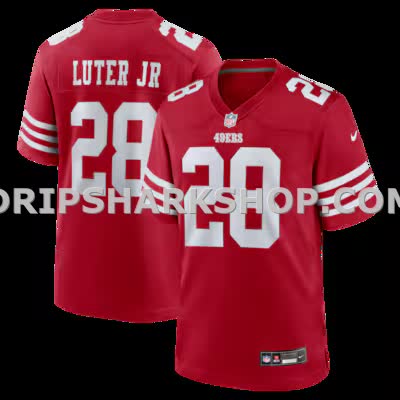 Mens Nike Darrell Luter Jr Scarlet San Francisco 49ers Game Jersey