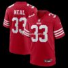 Mens Nike Siran Neal Scarlet San Francisco 49ers Team Game Jersey