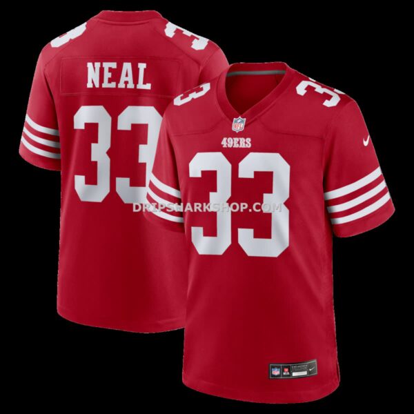 Mens Nike Siran Neal Scarlet San Francisco 49ers Team Game Jersey