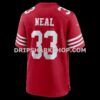 Mens Nike Siran Neal Scarlet San Francisco 49ers Team Game Jersey
