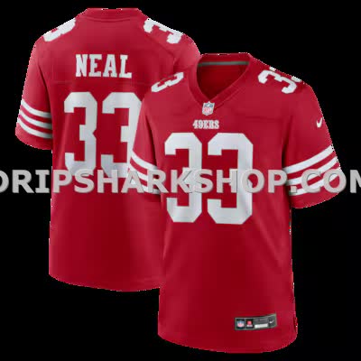 Mens Nike Siran Neal Scarlet San Francisco 49ers Team Game Jersey