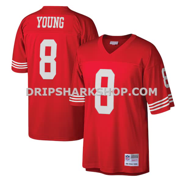 Mens Mitchell And Ness Steve Young Scarlet San Francisco 49ers Legacy Replica Jersey Pi3610000