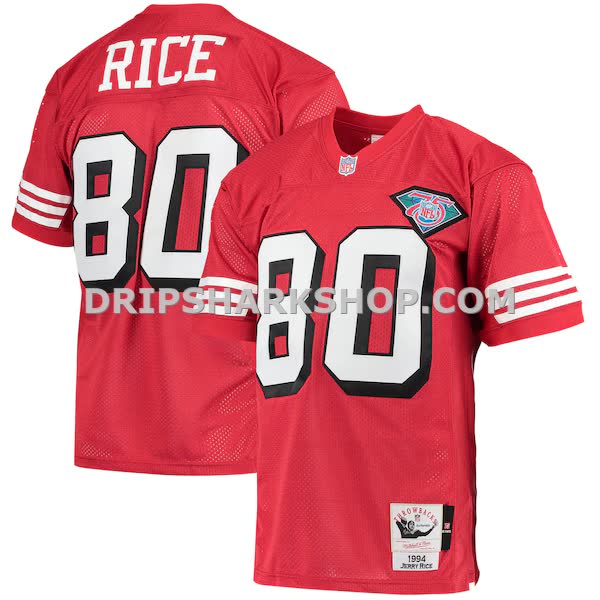 Mens Mitchell And Ness Jerry Rice Scarlet San Francisco 49ers 1994 Authentic Throwback Retired Player Jersey Pi4493000