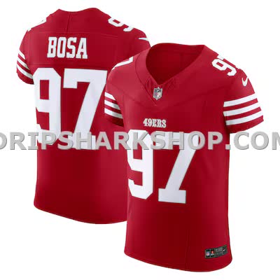 Mens Nike Nick Bosa Scarlet San Francisco 49ers Vapor Fuse Elite Jersey