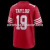 Mens Nike Trent Taylor Scarlet San Francisco 49ers Team Game Jersey