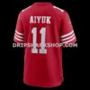 Mens Nike Brandon Aiyuk Scarlet San Francisco 49ers Game Player Jersey