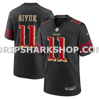 Mens Nike Brandon Aiyuk Black San Francisco 49ers 2025 Rivalries Collection Game Jersey