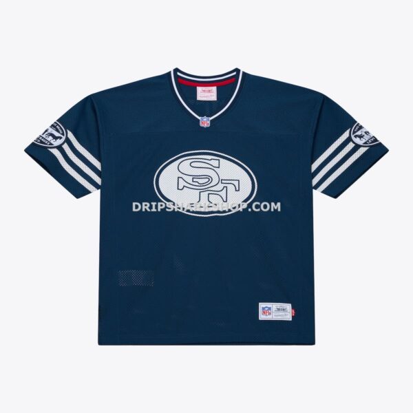 Unisex Mitchell And Ness X Levis Jerry Rice Navy San Francisco 49ers Legacy Jersey