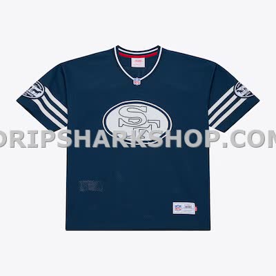 Unisex Mitchell And Ness X Levis Jerry Rice Navy San Francisco 49ers Legacy Jersey