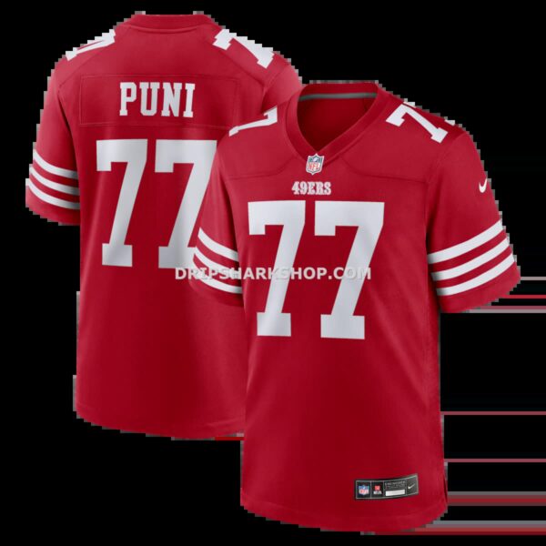 NFL28f04fG04-2b2320 Mens Nike Dominick Puni Scarlet San Francisco 49ers Team Game Jersey