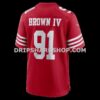 Mens Nike Earnest Brown Iv Scarlet San Francisco 49ers Team Game Jersey