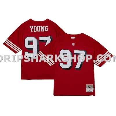 Mens Mitchell And Ness Bryant Young Scarlet San Francisco 49ers Legacy Replica Jersey