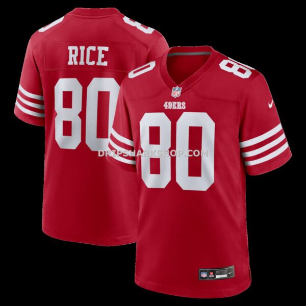Mens Nike Jerry Rice Scarlet San Francisco 49ers Retired Team Player Game Jersey