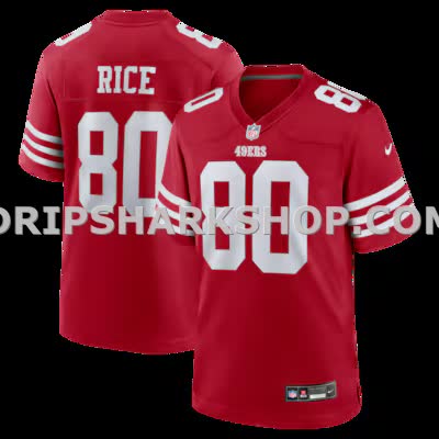 Mens Nike Jerry Rice Scarlet San Francisco 49ers Retired Team Player Game Jersey